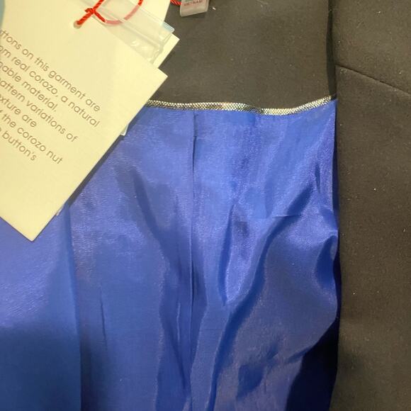 Anne Klein 3 Button Suit Jacket Sz 12 Black Blue NWT - Picture 5 of 10